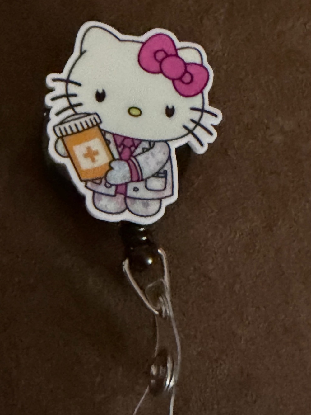Hello Kitty Pink Nurse Badge Reel Key & Card Holder